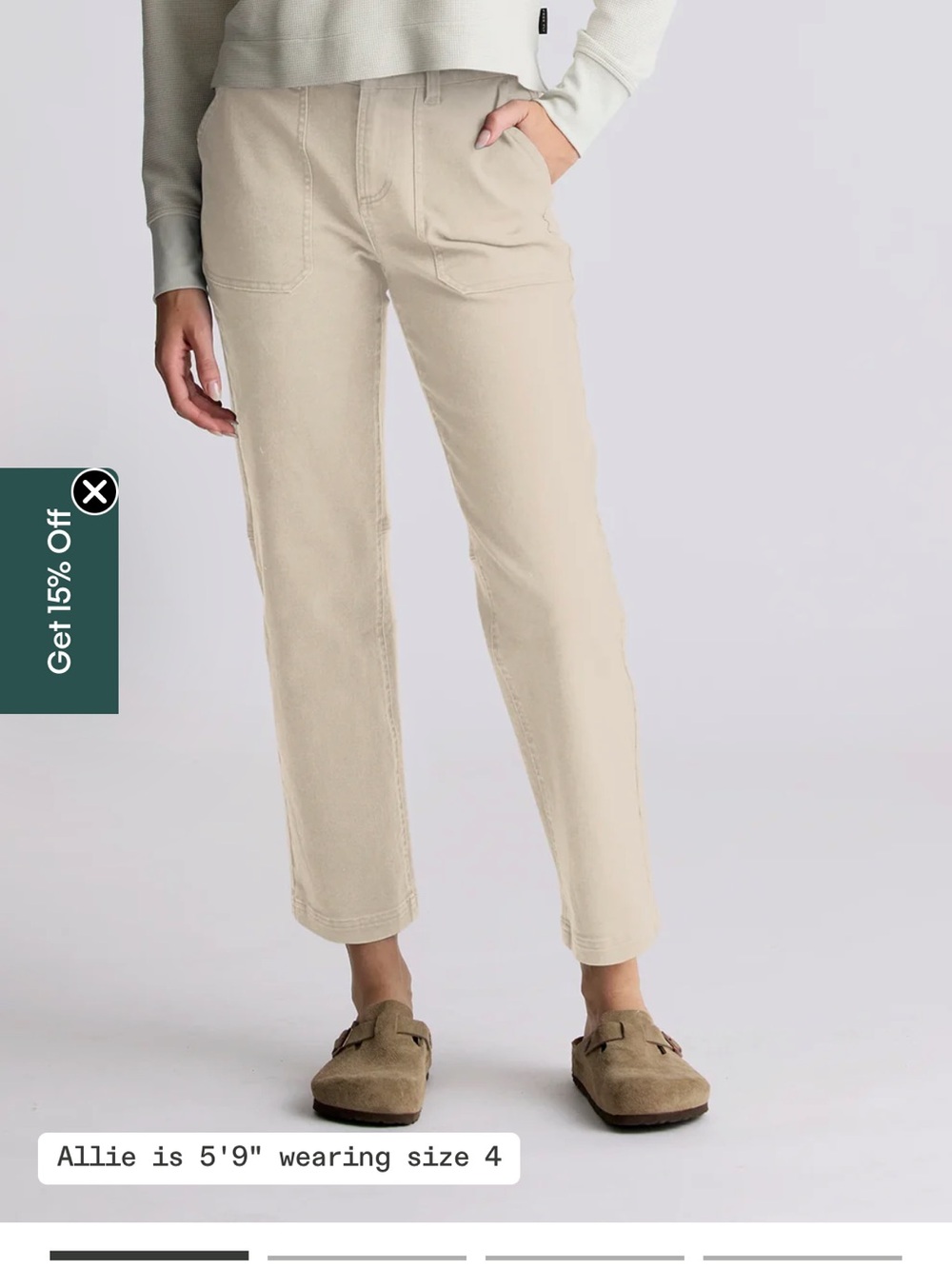 Womens Free Fly pants in EUC; size 6